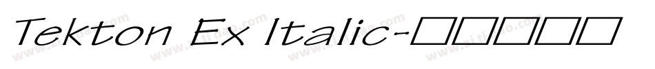 Tekton Ex Italic字体转换